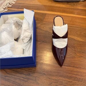 NWT Stuart Weitzman Elegant Burgundy Women's Mules